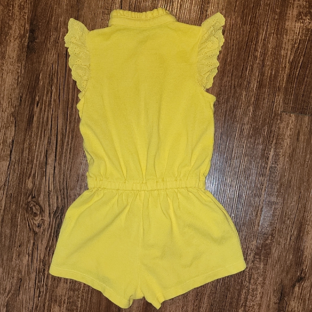 NWOT Polo Ralph Lauren Bright Yellow Kids Romper SILize 18 Months - Picture 9 of 12